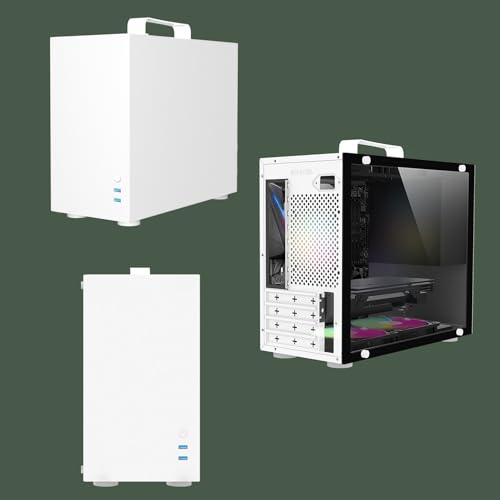 Gabinete para PC, Gabinete Gaming con 5 Ventiladores Preinstalados, Mid-Tower compatible con M-ATX/ITX/Mini-ITX, Panel Lateral de Vidrio Templado, adecuado para Gaming y Oficina, con reposabrazos (Color: Estilo 1) miniatura 6