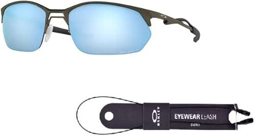 Oakley Wire Tap 2.0 OO4145 - Gafas de sol rectangulares para hombre, correa de accesorios para paquete + kit de diseñador iWear