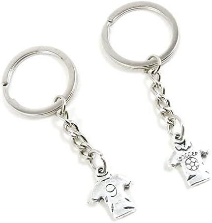 100 Pieces Keychain Keyring Door Car Key Chain Ring Tag Charms Supplies K5VK1S Soccer Short Shirt