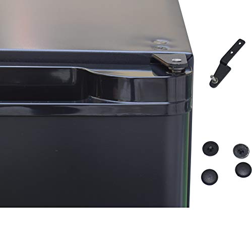 Smeta 12V Refrigerator Camper Fridge Semi Truck Refrigerator Mini Commercial Dc Car 110V 12V 1.6 Cu.ft Compact Refrigerator With Reversible Door Lock Key, Beverage Cooler Refrigerador Para Truck, Black #TOP5