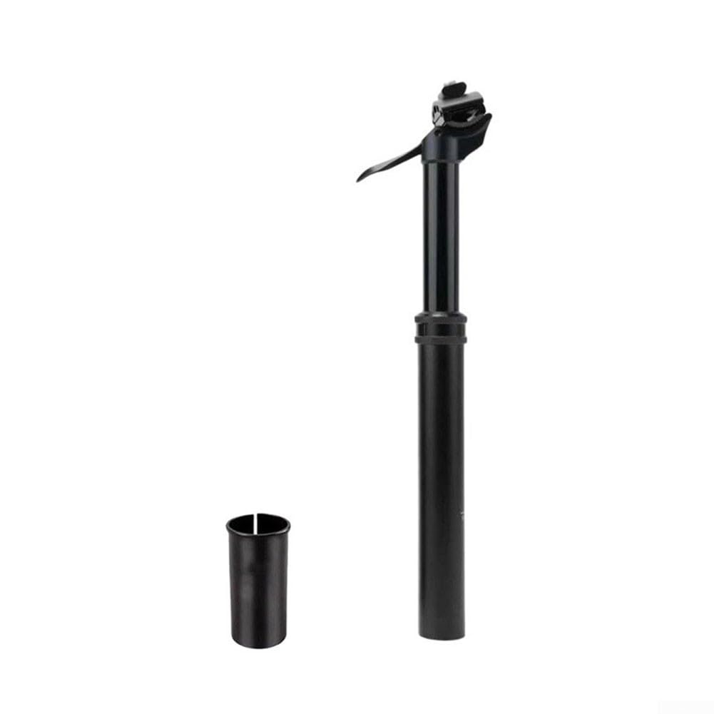Dropper Sattelstütze 27,2 mm 100 mm Travel MTB | Glatte Öl-Gas-Betätigung, 100 mm Tropfen, 27,2 mm Durchmesser, eloxierte schwarze Oberfläche, ideal für Langlauf