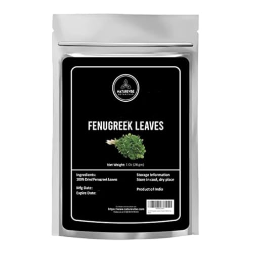 Dried Fenugreek Leaves by Naturevibe Botanicals (Kasoori Methi), 1 ounce (28gm) | Used for cooking | Adds Flavor