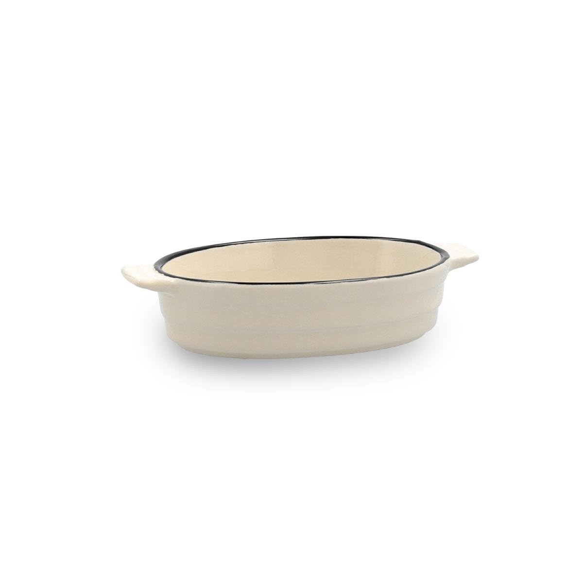 Quid Cocco Oval Stoneware Oven Casserole 18x11x4 cm White