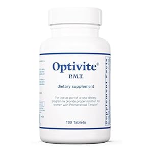 Optimox Optivite PMT Supplement – PMS Support for Women, Hormonal Balance, Womens Multivitamins, PMS Relief, Magnesium Supplement – 180 Count