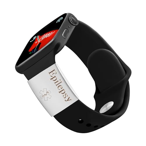 JunyiDIY Epilepsy Identity Tag Suitable for Apple Watch Band | White Medical Alert ID for Men Women | Essential Emergency Jewelry for Sons Daughters Y4313
