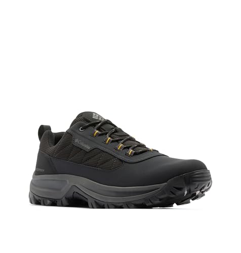 Columbia Men's Transverse Hike Low Waterproof, Black/Stinger, 10.5