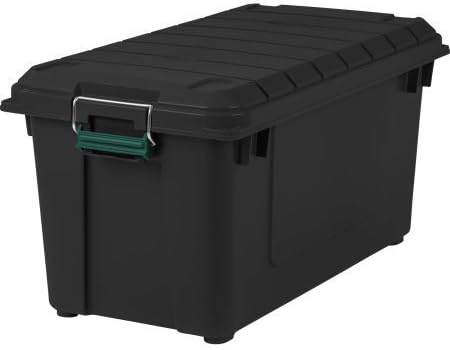 Remington 82 Quart WEATHERTIGHT Storage Box, Store-It-All Utility Tote, Black, Pack of 1