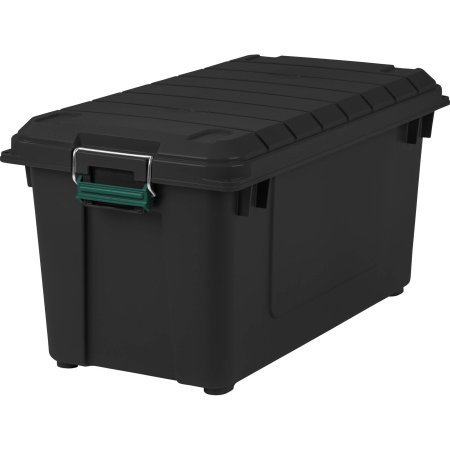 Remington 82 Quart WEATHERTIGHT Storage Box, Store-It-All Utility Tote, Black, Pack of 1