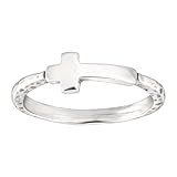 Silpada 'Simplex Cross' Horizontal Cross Textured Ring in Sterling Silver, Size 9, Size 9
