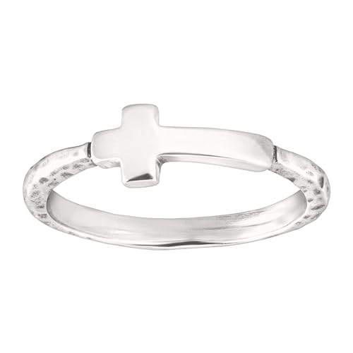 Silpada 'Simplex Cross' Horizontal Cross Textured Ring in Sterling Silver, Size 9, Size 9