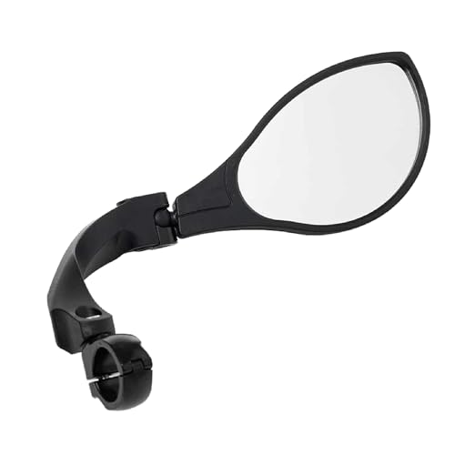 Right Hand Handlebar Bike Mirror, HD Blast-Resistant, Safe Crystal Clear Glass Mirror, Adjustable Rotatable Bike Mirror, Rearview Mirror, Bicycle Mirror