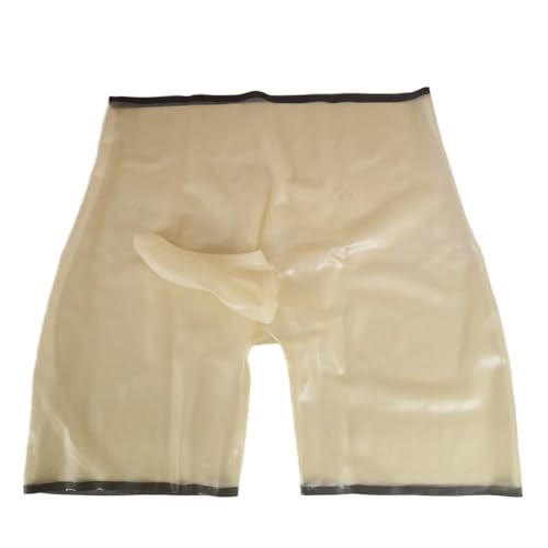 Pantalones cortos de látex transparente con condón para noches especiales XS