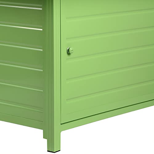 Image of Oakland Living Rectangular 48 in. x 36 in. Aluminum Propane Fire Pit Table, Glass Beads, Two Covers, Lid, 57,000 BTUs in Green Finish