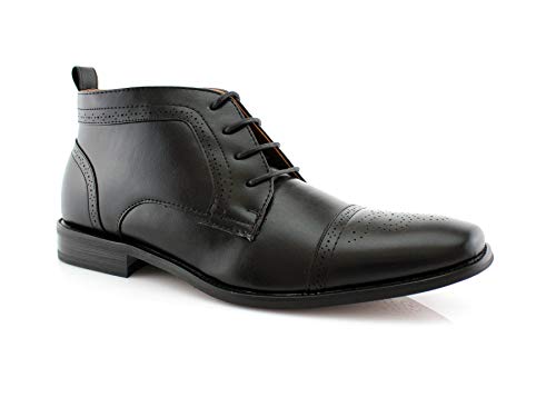 Ferro Aldo Harvey MFA806005APL Mens Casual Chukka Mid-Top Lace-Up Leather Cap Toe Dress Boots