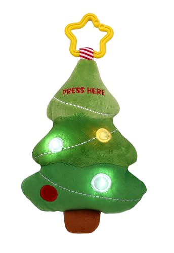 Baby Starters Magic Years 8 inch Musical Light Up Plush Toy with Travel Hook, Christmas Tree, Green