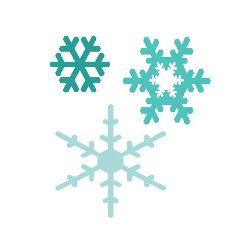 Diario personal tapa dura con diseño copos de nieve miniatura 2