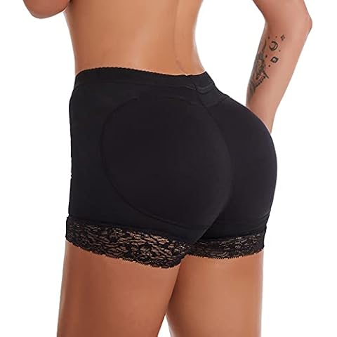 Zueauns Women Butt Lifter Padded Panties Hip Enhancer Lift Pads Butt Lifting Shapewear Tummy Control Knickers Body Shaper Underwear Black Cover