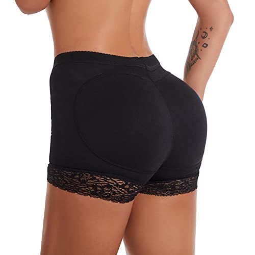 Zueauns Culotte Push Up pour Monte Fesse Femme Rembourré Gainante Butt Lifter Remonte Fesse Shapewear Slips Invisible Gainante Enhancer Cover
