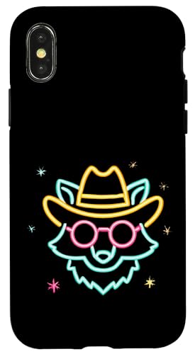 Cowboy Fox Face ���E���h�T���O���X �E�F�X�^���O���t�B�b�N �s���N �A�j�}�� �X�}�z�P�[�X iPhone X/XS �p