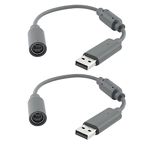 2 Pack Substitute Dongle USB Breakaway Cable for Xbox 360 Wired