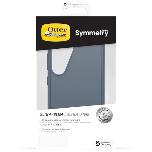 Image of OtterBox Symmetry Series Case with Magnets for Samsung Galaxy S25, Shockproof, Drop Proof, Protective Thin Case, 3X Tested to Military Standard, Blue