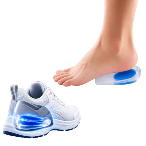 Image of Wonder Care Silicone Gel Heel Cushion & Heel Socks For Heel Pain Relief Women And Men | Plantar Fascitis Heel Sock Pad| Achillies Heel Support| Cushion Heel Inserts (Transparent, 4 Pair-Small)