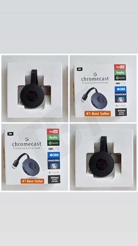 Image of OG Google Chromecast with TV (4K) Media Streaming Device with HDR Support Power Adapter and Cable