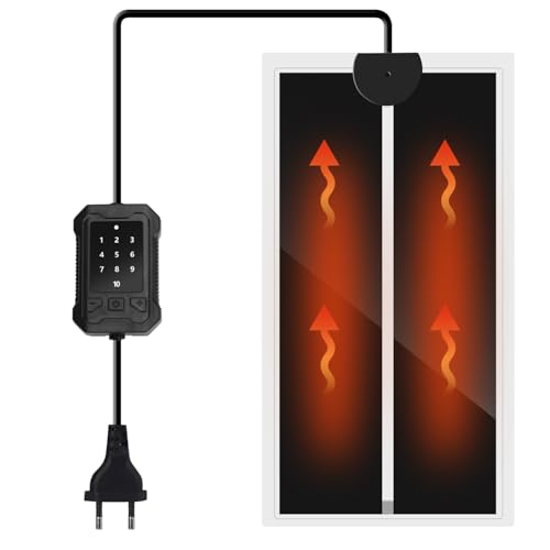 Nobleza Manta Térmica Reptiles 7W — Tapetes Térmicos para Terrarios 15x28cm con 10 Niveles Precisos, Almohadilla Calefactora Termostática(Tortugas/Serpientes/Lagartos)