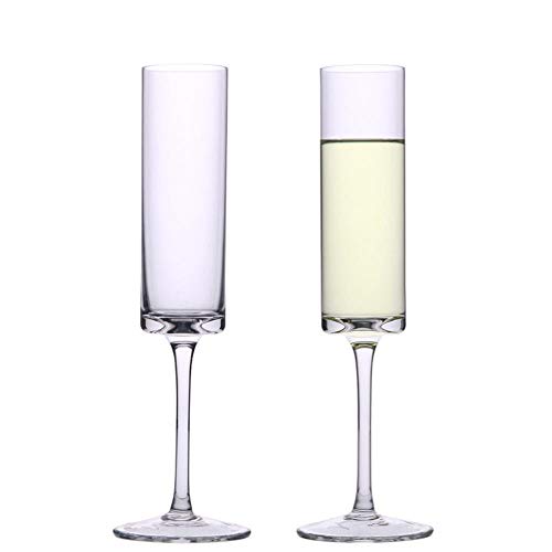 Flautas de champán de cristal transparente para brindar en tu boda 7