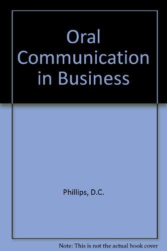 Oral Communication in Business. 0070497893 Book Cover