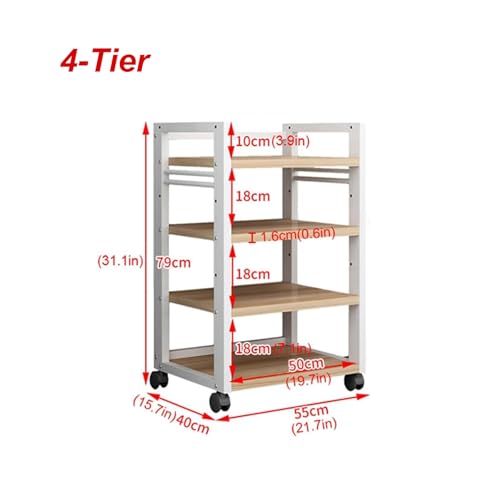 XingLi 4/5-Tier AV Media Stand, Modern AV Cabinet CD Player Stand Audio/Video Component Cabinet, Floor-Standing Storage Shelf?Height Adjustable(Size:4-Tier)