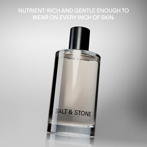 Salt & Stone Body Mist, Santal & Vetiver Scent, Skincare Infused Perfume Hair & Body Spray for Women and Men, Hydrating Fragrance with Glycerin and Red Algae, Vegan, Cruelty Free, 3.4 fl oz