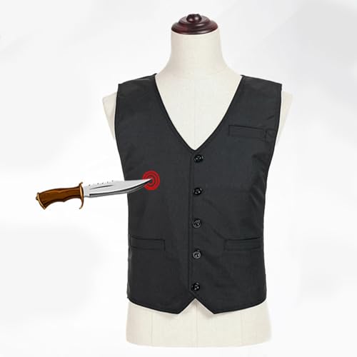 防弾防刃チョッキ 男性女性 ビジネス Vネック 超軽量 見えない ボディアーマー 戦術 緊急 防刺 護身 オフィス 通勤 日常 防護(L)のサムネイル