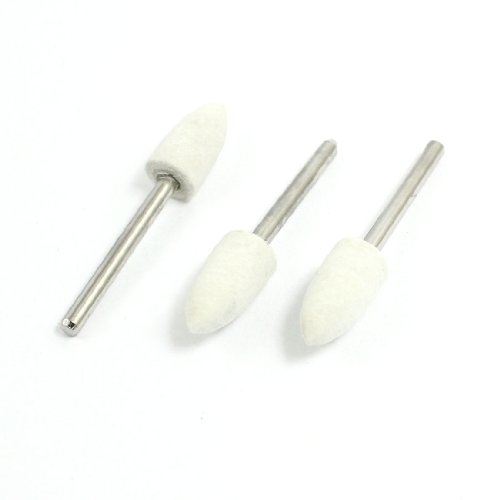 Aexit 3 Pcs Abrasives 8mm Diameter Pointed Cone Mounted Wool Felt bo-bs Buffing Tool Model:61as182qo68