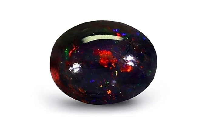 Opale noire naturelle de 4,50 carats de Lightning Ridge, pierre ovale pour bague sur mesure