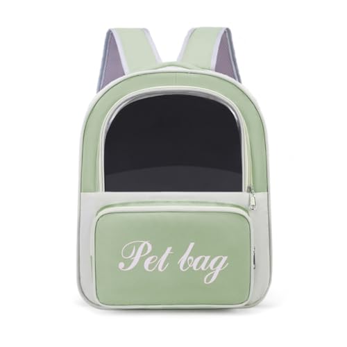 ペット用 キャリーバッグ 猫 小型犬用 ペットリュックバック2WAY 飛び出し防止 愛犬と旅行にぴったり 通気 グリーン アウトドア 出かける安全便利 折りたたみ 旅行 キャンピング 33*32*38cm