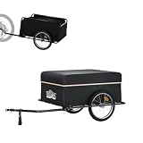 Wiltec Rimorchio per bici per carichi fino a 65 kg Protezione delle ruote Timone pieghevole Aggancio rapido