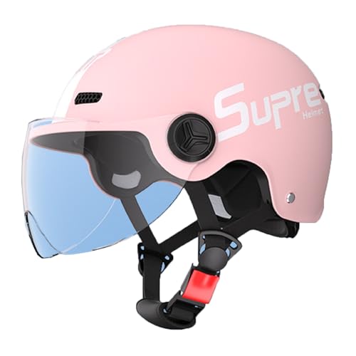 Medio casco de moto JATIBOSH transpirable con pantalla antiempañamiento y antiarañazos