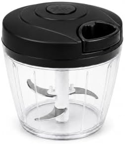 Mini Processador Manual 500ml com 3 Lâminas de Aço Inoxidável – T...