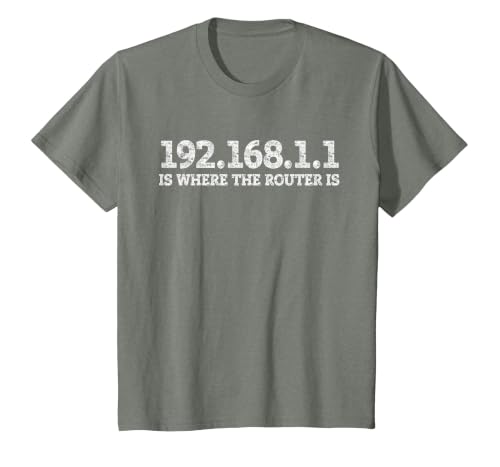 Router IP Address 192.168.1.1 Nerd Geek Networking T-Shirt, Youth, Olive Heather, 3T