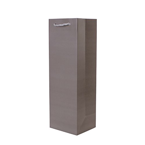 Pack of 10 Noble Bottle Gift Bags Grey for Wine Sparkling Wine and Champagne 36 cm x 12 cm x 10 cm - 14.17" x 4.72" x 3.94" - Image 2