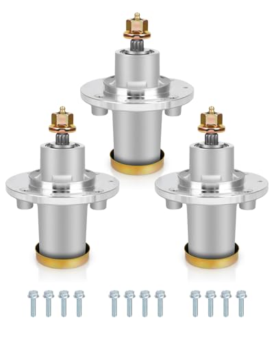 Lawn Mower Spindle Replacement Part Number 532129861 532173436 for Husqvarna 48 52 61 inch Deck EZ 4216 4217 Jonsered LGT54 Poulan Pro PP24VH54 Redmax RZT61X Lawn Tractors Mandrel Assembly, 3 Pack -  GCCSJ, 177616-HBJ1