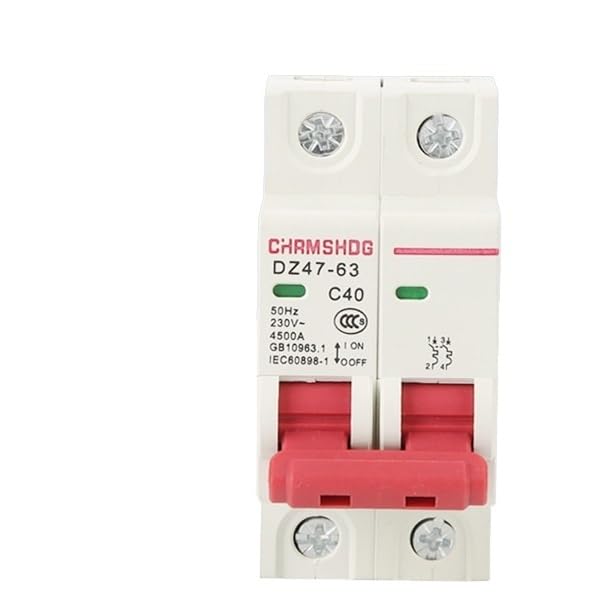 DZ47-63/2P Small Circuit Breaker Household air Switch C45 32a 16a Short Circuit Overload Protection(DZ47-2P/40A)