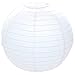 Produktbild Runde Papierlaterne im Bambusstil, gerippt, 30 cm, weiß
