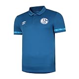 UMBRO FC Schalke 04 Team Polo-Shirt Herren blau Gr M