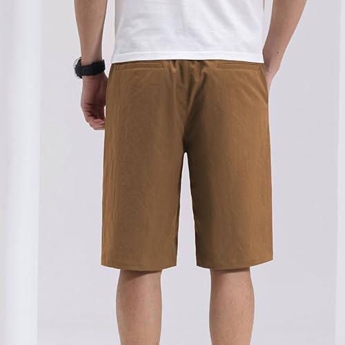 Short de golf pour homme léger et extensible à devant plat