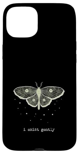Pretty Moth - "i exist gently" ? ���_���A�C�f���e�B�e�B���b�Z�[�W �X�}�z�P�[�X iPhone 15 Plus �p