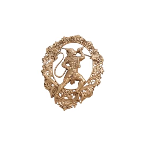 Premium Veer Hanuman Brooch Pin for Men & Women | Antique Gold Warrior Hanuman Lapel Brooch with Intricate Heritage Design | Spiritual & Religious Fashion Accessory-picture-23
