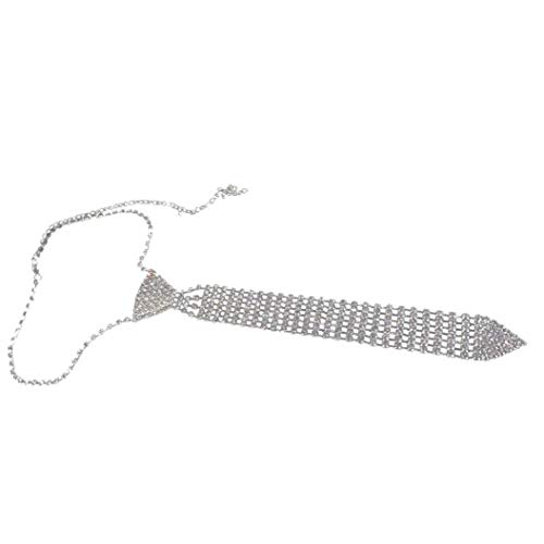 Collier Strass Long Cravate Choker Creux Clavicule Chaîne De Mariage Réglable Cou Bijoux De Filles Cover