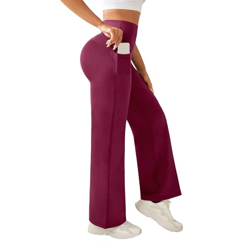 Legging évasé gainant anti-transparence avec poches latérales